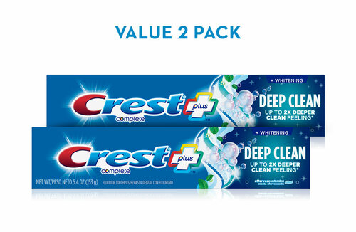 Crest Complete Whitening Plus Deep Clean Toothpaste Pack 2