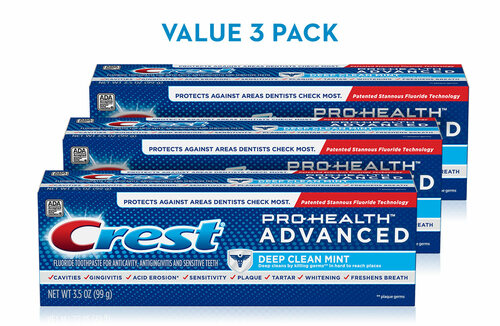 Crest Pro-Health Advanced Deep Clean Mint Toothpaste Pack 3