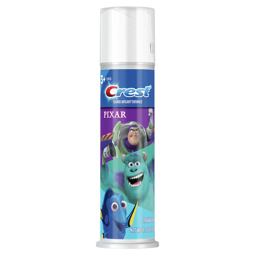 Crest Kid's Toothpaste Pump, featuring Disney Pixar Toy Story, Strawberry, 4.2 oz