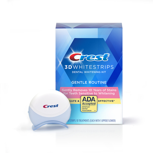 Crest 3DWhitestrips Gentle Teeth Whitening Kit For Sensitive Teeth || With LED Light