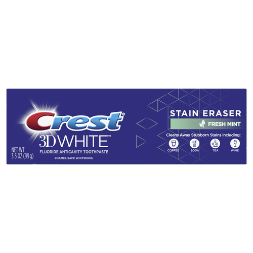 Crest 3D White Stain Eraser Whitening Toothpaste Fresh Mint